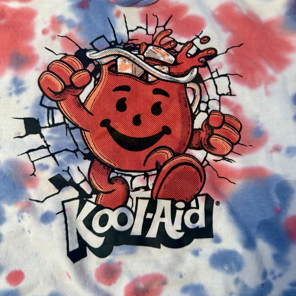 Kool-Aid Breaking Through Tie Dye Hoodie XL Graphic Pullover Sweatshirt